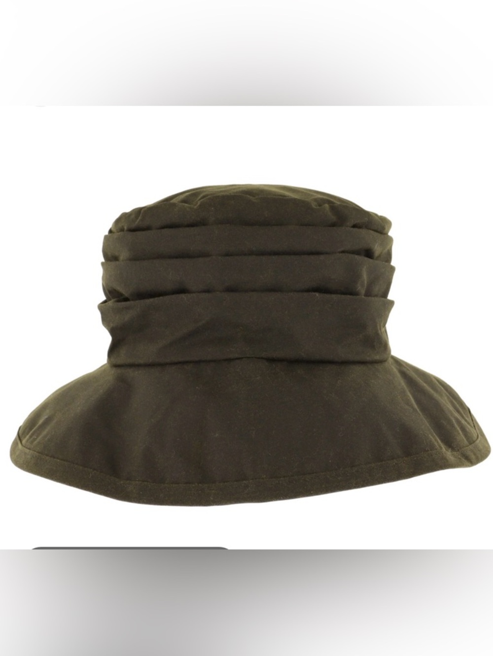 Barbour Ruched Crown Waxed Brown Bucket Hat